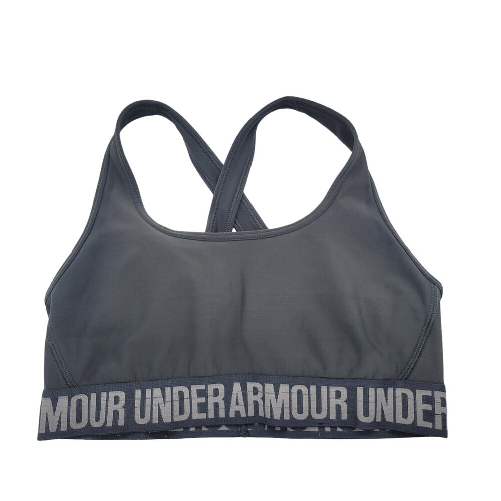 Under Armour‎ Gray Lightly Lined Crossback Athletic Yoga Gym Sports Bra Size XS